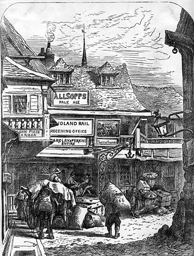 Image of the Tabard Inn in the 19th c.