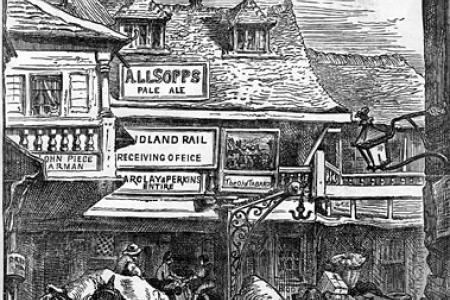 Image of the Tabard Inn in the 19th c.
